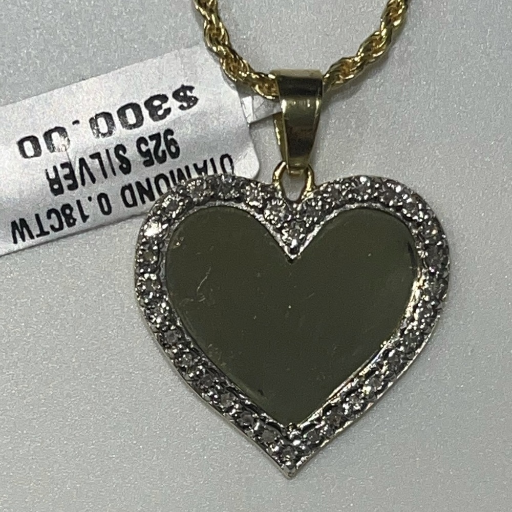 Certified Real Diamond Memory Pendant w/Chain Wow!
